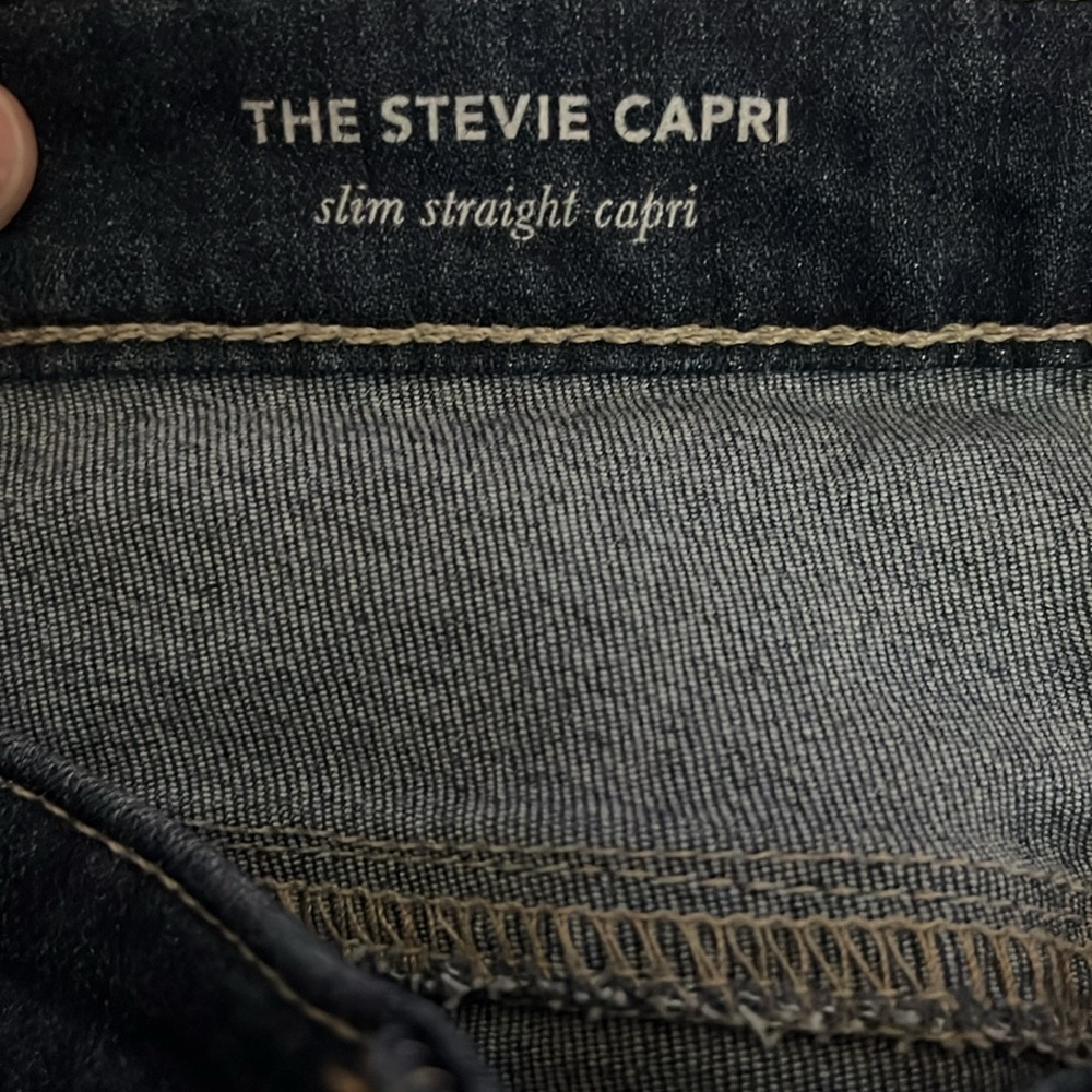 AG Adriano Goldschmied dark wash The Stevie Capri - Picture 5 of 9
